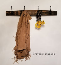 Load image into Gallery viewer, Bourbon Barrel Coat Hooks - 4 Hooks