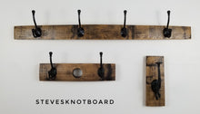 Load image into Gallery viewer, Bourbon Barrel Coat Hooks - 4 Hooks